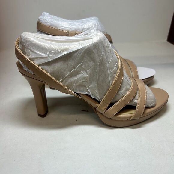 Naturalizer Womens 7 M Creme Brulee Nude Brenta Strappy High Heel Sandals NIBFN0 - Picture 3 of 4